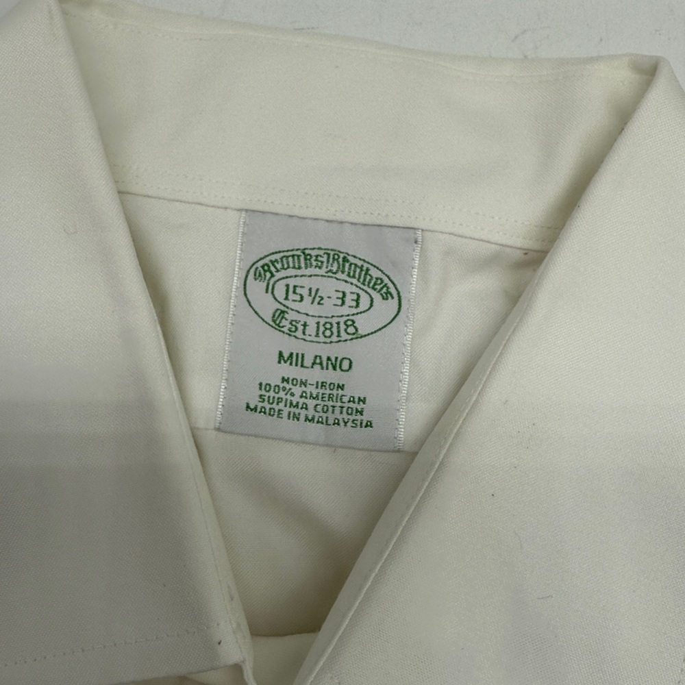 Brooks Brothers Milano Classic Cream Shirt